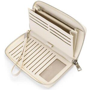 New Womens Wallet RFID Blocking Leather Zip Around Wallet Large Capacity